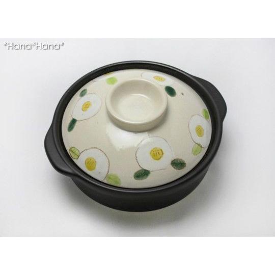 土鍋 6号 1人用 一人鍋 日本製 花柄 かわいい おしゃれ 椿(つばき