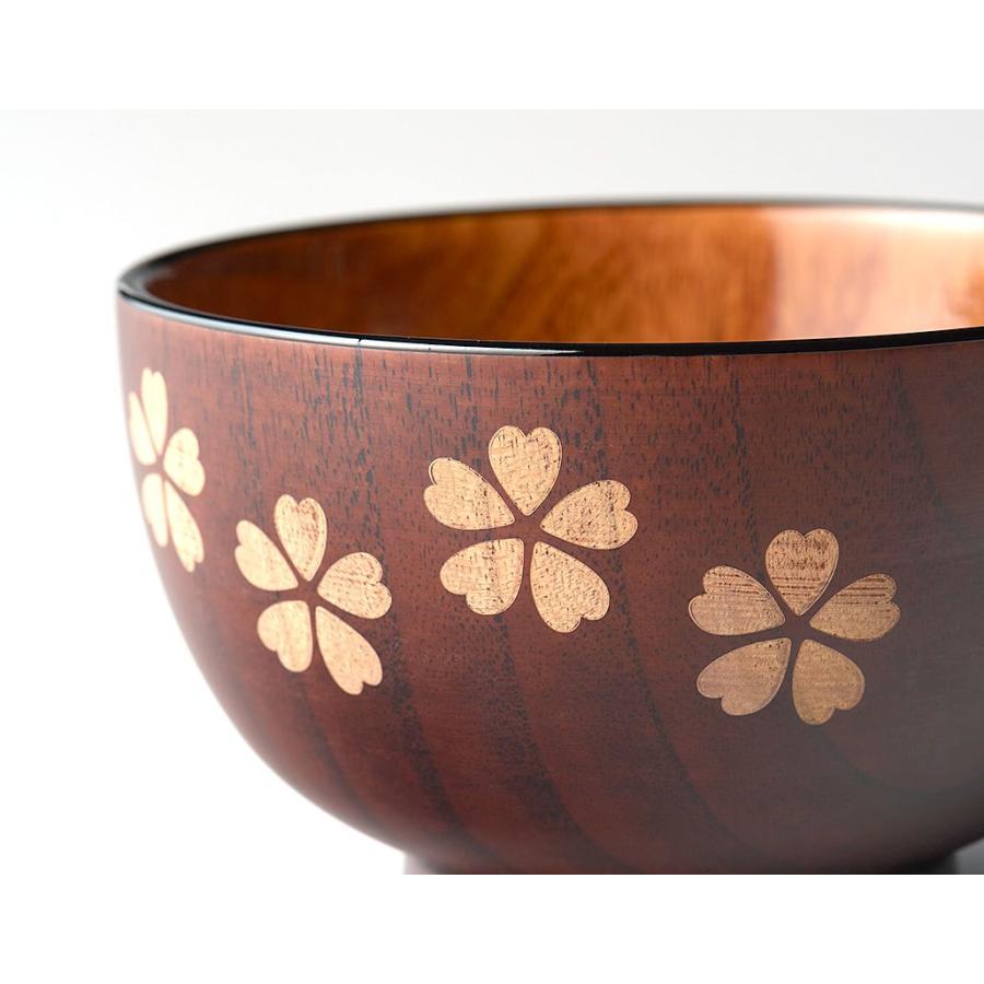 在庫限り／ 桜ちらし 汁椀 11.3cm 内艶有り木製 300ml // 和食器 食器