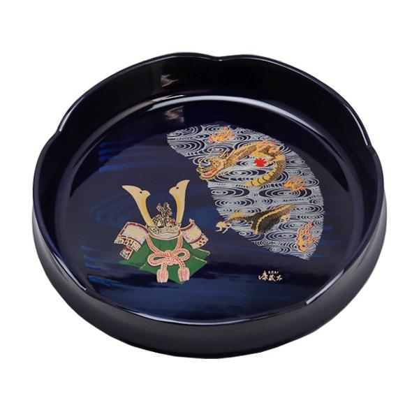 在庫限り／ 食器 和食器 漆器 寿司桶 菓子鉢 梅型 23cm 端午の節句