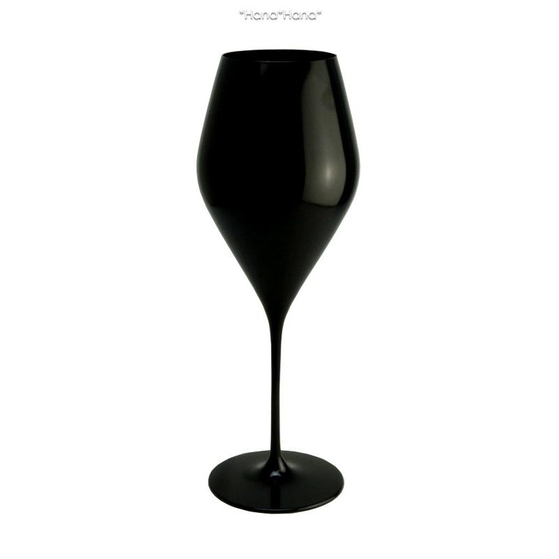 カラーズ/ブラック ツル 24oz ボルドー 赤ワイングラス 720ml 1個 ガラス漆加工 おしゃれ 黒 グラス｜hana2｜02