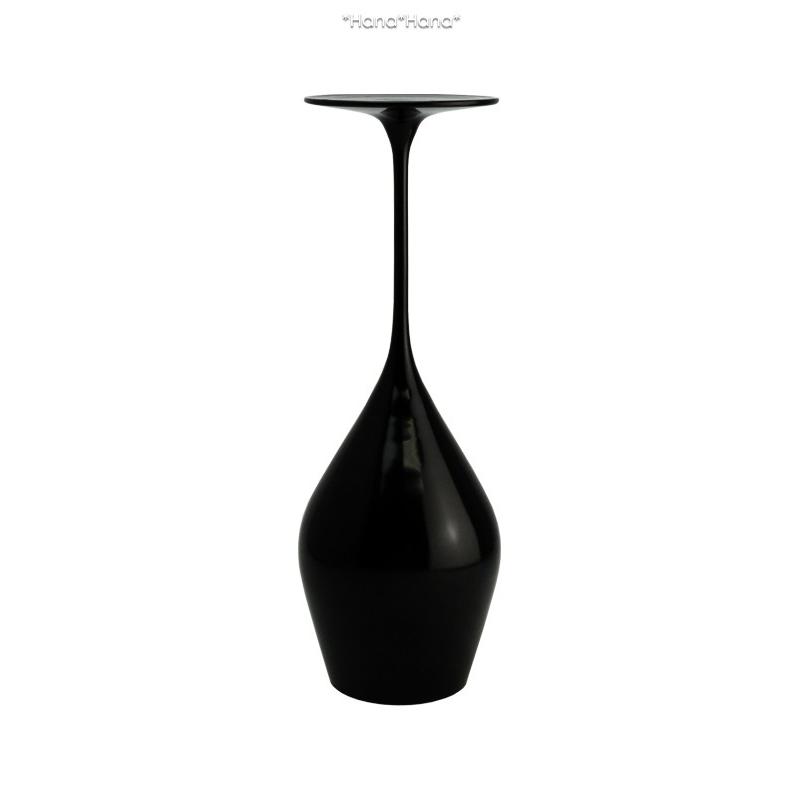 カラーズ/ブラック ツル 19oz ワイングラス 570ml 1個 ガラス漆加工