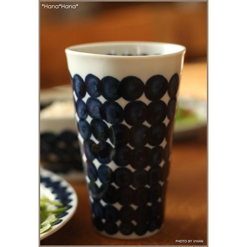 在庫限り／ 食器 和食器 美濃焼 タンブラー コップ 手描き 藍玉つなぎ