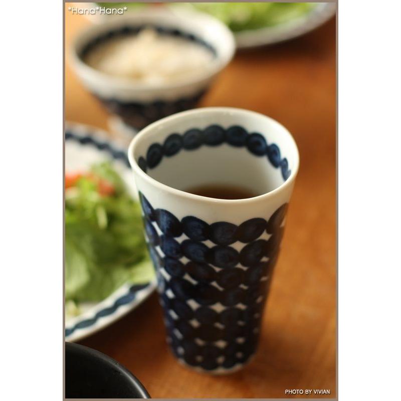 在庫限り／ 食器 和食器 美濃焼 タンブラー コップ 手描き 藍玉つなぎ