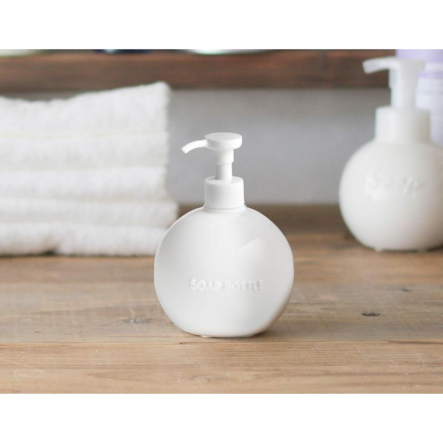 LOLO（ロロ） グローブ 白磁 ホワイト 丸いソープボトル 350ml(お