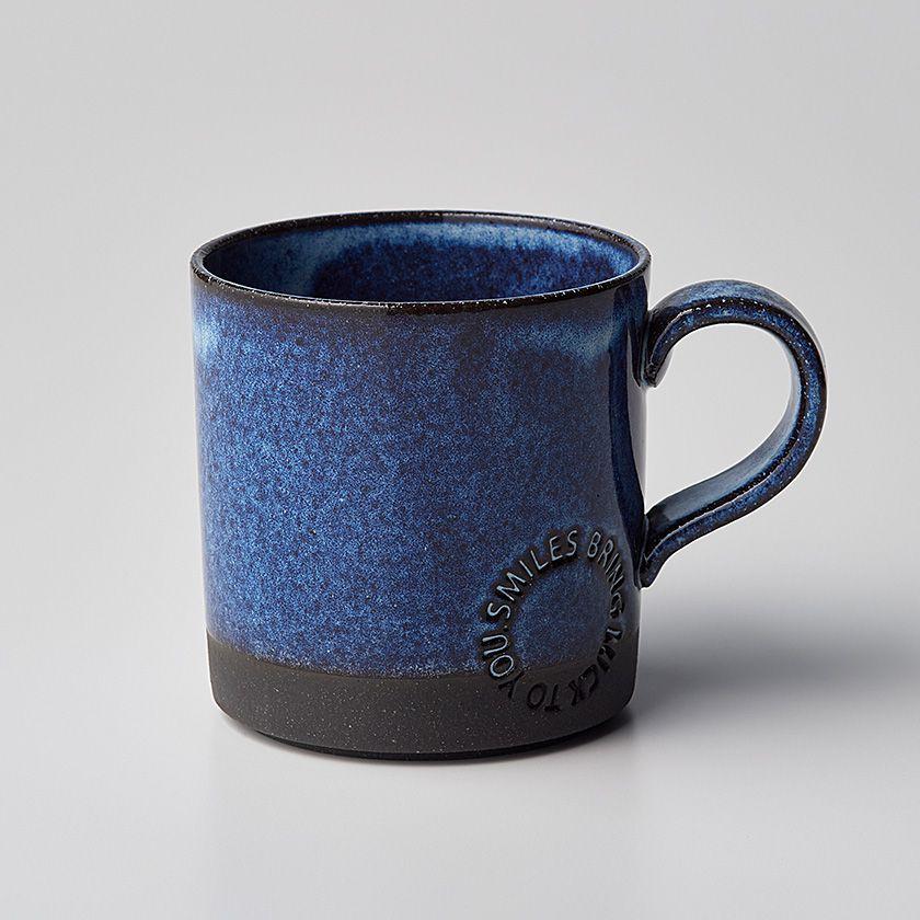 LOLO（ロロ） LOLO YT SALIU 金昇窯 マグカップ 330ml SA01 (白黒土/青