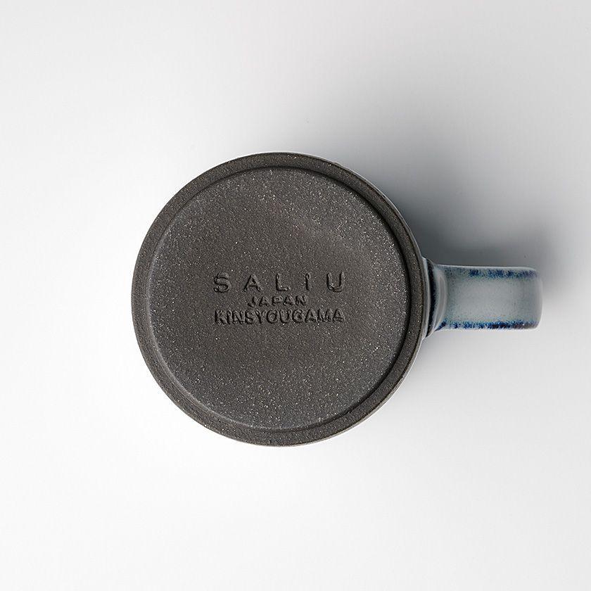 LOLO（ロロ） LOLO YT SALIU 金昇窯 マグカップ 330ml SA01 (白黒土/青