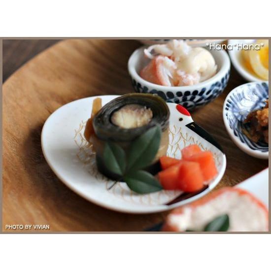 雪衣金羽ふっくら鶴 豆皿 9x7.1cm 有田焼 幸楽窯 // 食器 和食器 縁起
