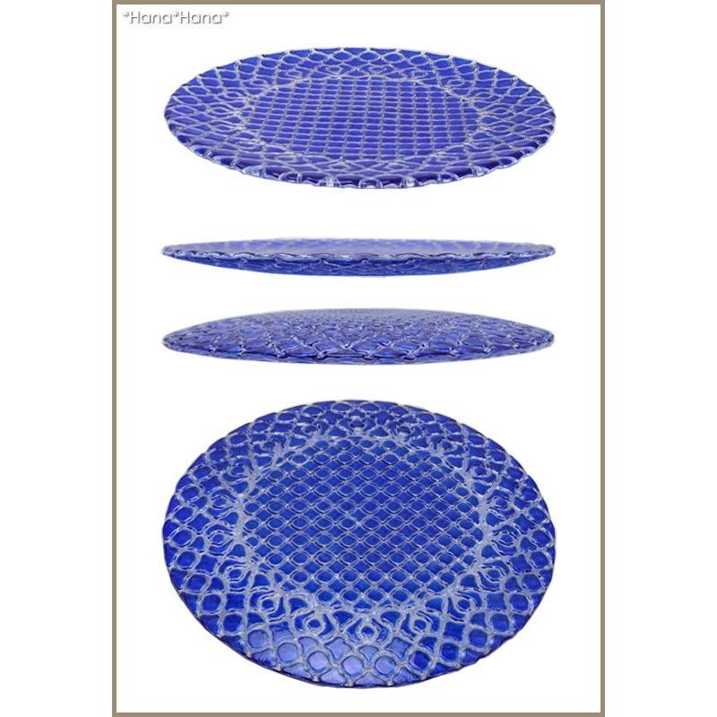 ガラス皿 プレート 葡萄紋様 グリーン 21cm 【公式通販】