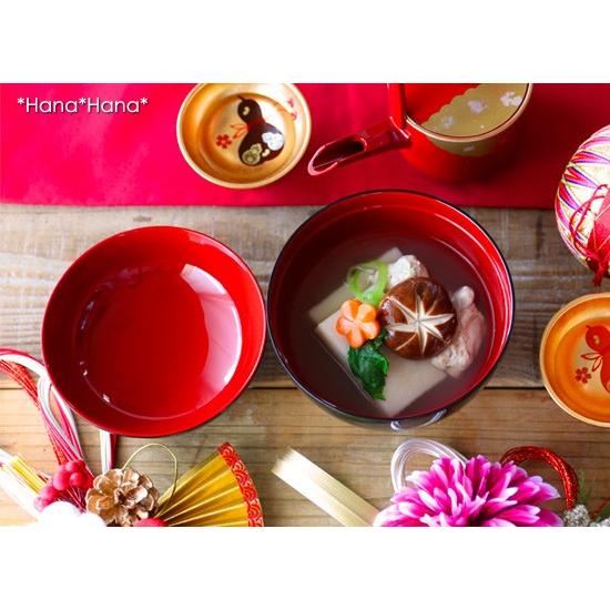 　☆お正月☆新品　漆器　吸物腕　和食器15個　まとめて ホテル　和食器　和食　旅館　レストラン　食器　お吸い物腕 風雅 手描き 汁椀ペアセット 12.5cm 漆器 山中塗 // 食器 和食器 お椀