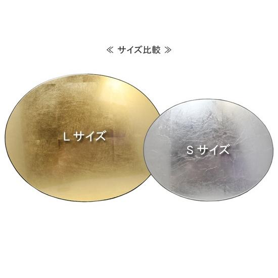 楕円フラットプレイスマ ット L 45.5cm (ゴールド洋金箔) 漆器 // 折敷