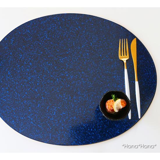 在庫限り／ 楕円フラットプレイスマット L 45.5cm (ジェムストーン