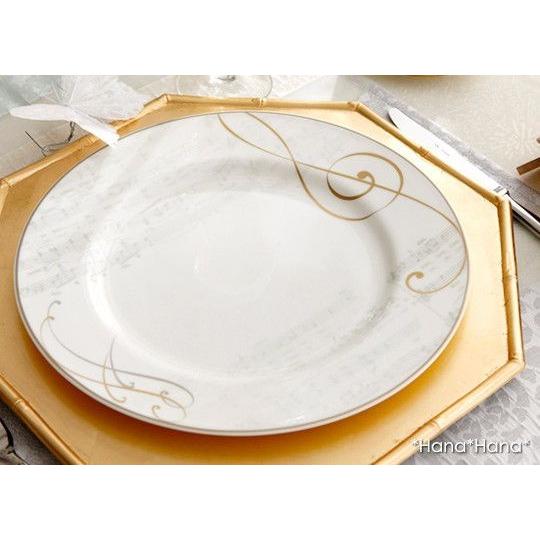 ナルミ ディナー皿 3枚セット 27cm ボーンチャイナ ゴールド NARUMI ナルミ 食器 皿 大皿 ディナープレート 27cm ミュージック