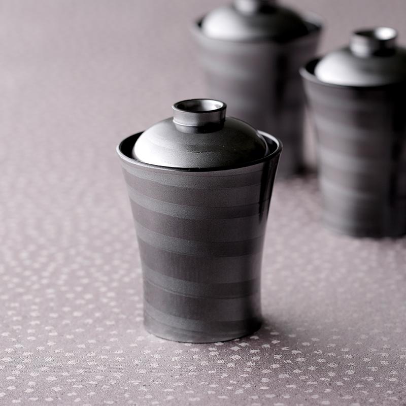 新品・未使用】漆遊 シルバー蓋付汁椀 (4客セット) 食器 和食器