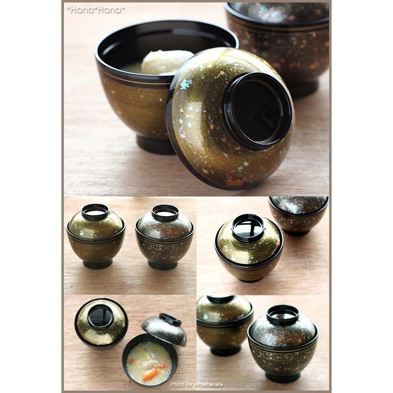 小吸物椀 蓋付き 9cm 漆器 和食器 蓋つき 汁椀 4客セット 在庫限り／ 食器 和食器 漆器 蓋付き 汁椀 小吸椀 吸物椀 モダン