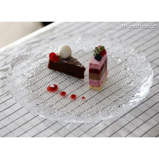 在庫限り/ 食器 ガラス食器 皿 大皿 ホールケーキプレート 28cm 在庫限り/ 食器 ガラス食器 皿 大皿 ホールケーキプレート 28cm
