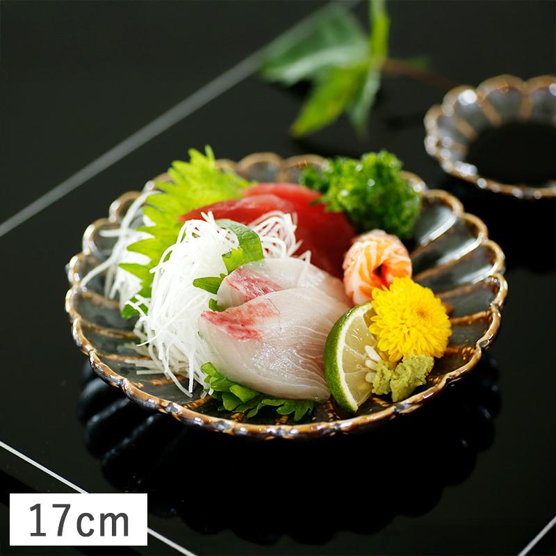 染め付け 花柄と格子模様の刺身皿4枚セット 【公式通販】
