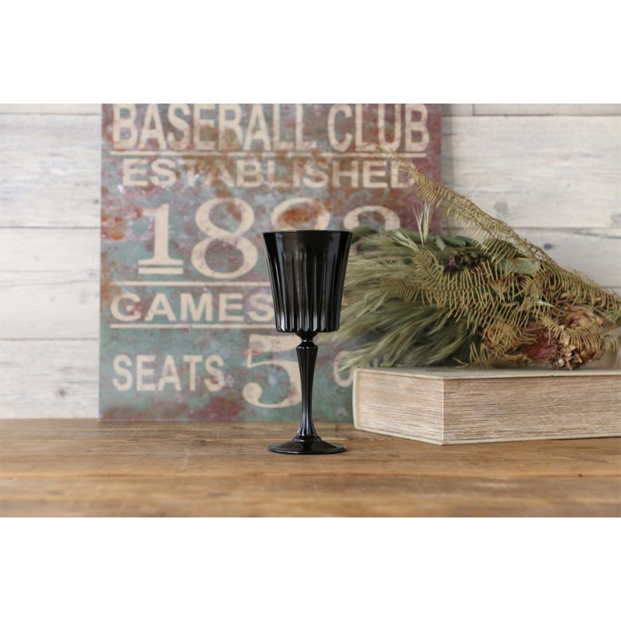 ガラス食器 高台グラス 脚つき ステムグラス 黒 おしゃれ