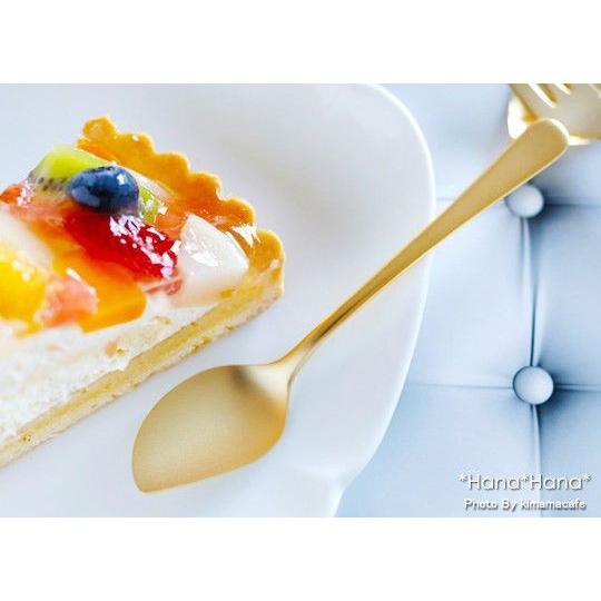 SALUS ステンレス 食器 カトラリー スプーン ゴールド ケーキスプーン