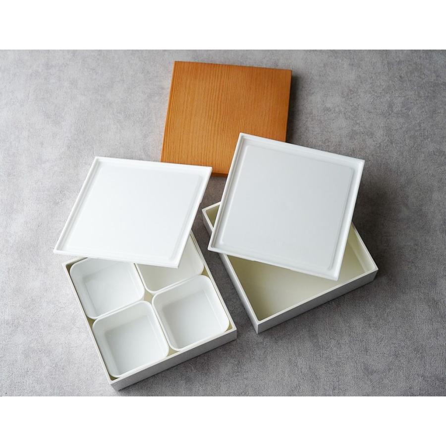 NH home 木目調 重箱 2段 18cm 蓋ライトブラウン (お取り寄せ品