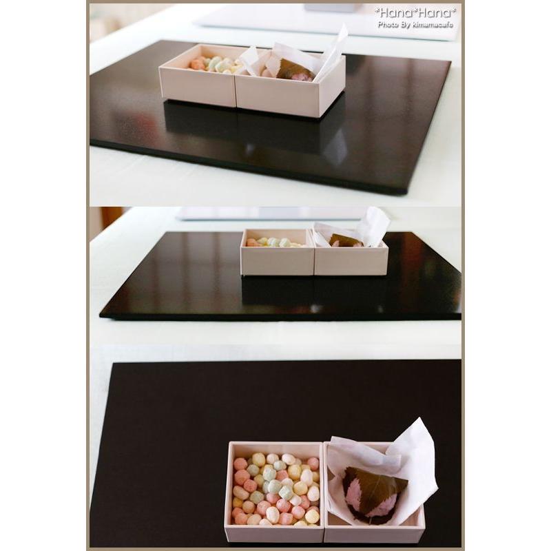 新品未使用 折敷 43cm 乾漆 漆器 2枚セット 長角フラットプレイスマット shima-71-c.jpg