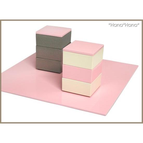 正角プレイスマット 折敷 30cm ピンク 漆器 トレー お盆 ランチョン
