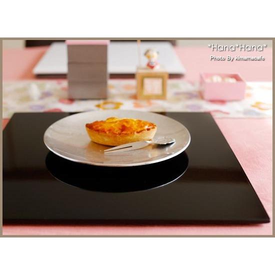 正角プレイスマット 折敷 30cm ブラック 漆器 トレー お盆 ランチョン