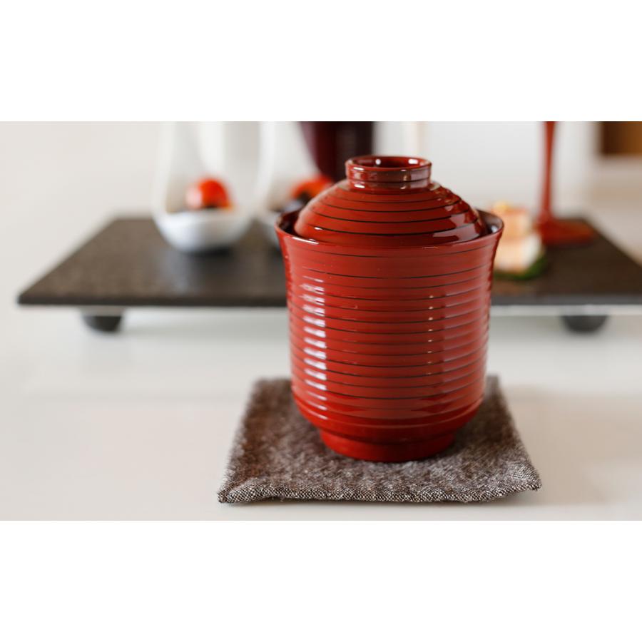 千筋 小吸物椀 蓋付き 7.5cm 根来(内朱) 漆器 和食器 汁椀 千筋 小吸物椀 蓋付き 7.5cm 根来(内朱) 漆器 和食器 汁椀
