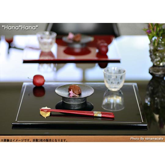 ランチョンマット 長角フラットプレイスマット シルバー洋銀箔　漆器 4枚セット 送料無料】 長角プレースマット シルバー（洋銀箔） L / ラック