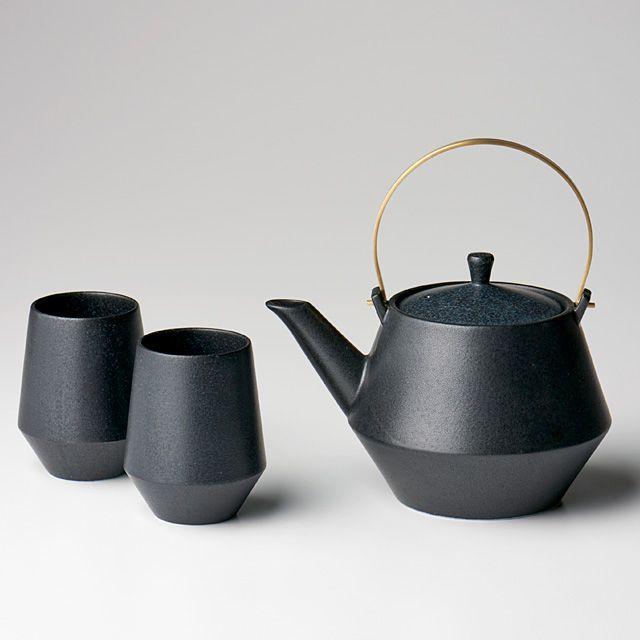 frustum フラスタム 土瓶 850ml(つる真ちゅうゴールド) ゆのみ2客