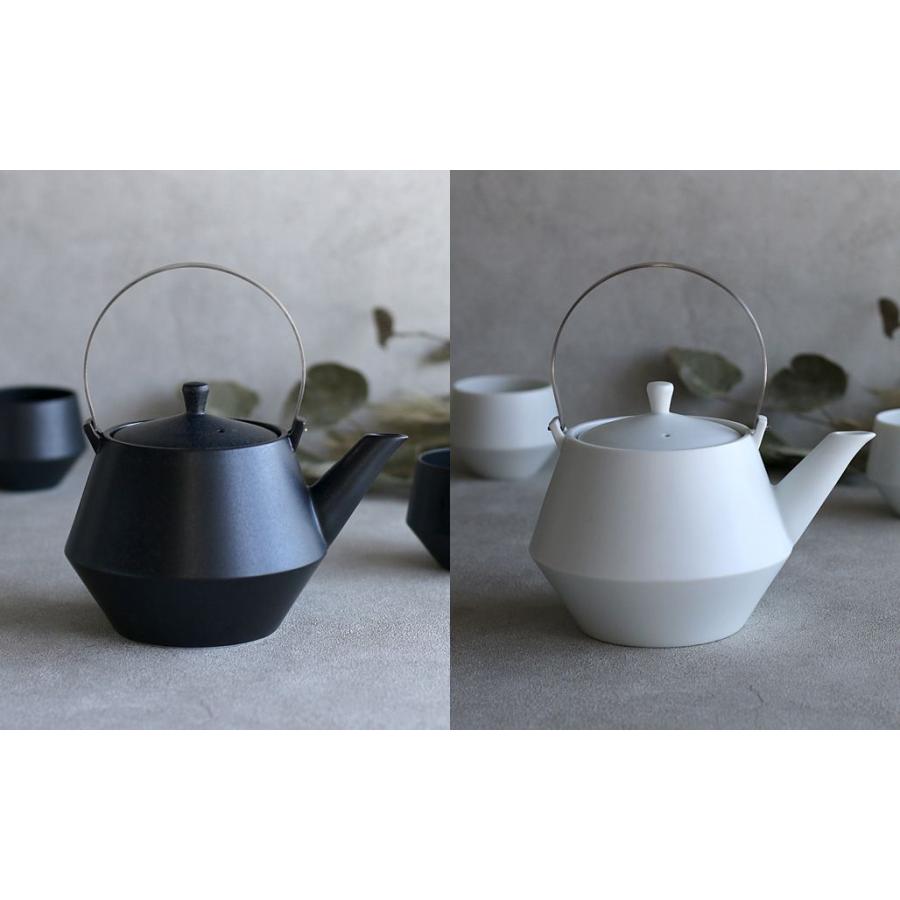 2個土瓶 23日 frustum フラスタム 土瓶 850ml(つるステンレスシルバー)白/黒 晋山窯