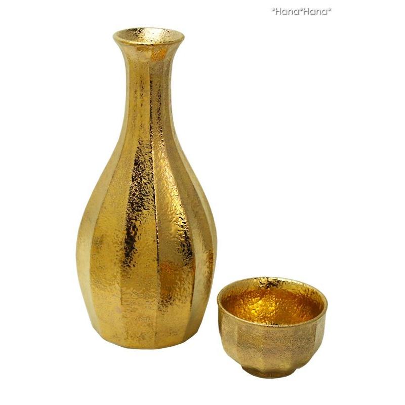 金彩面取 ぐい呑 40ml ゴールド 有田焼 // 和食器 食器 酒器 ぐい呑み