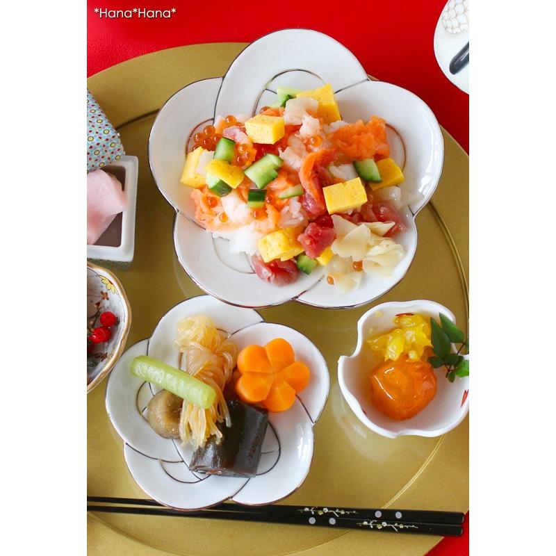 梅結び 銘々皿 (プラチナ線) 15cm 有田焼 田清窯 // 和食器 食器 皿