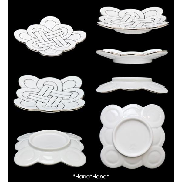 吉祥結び 小皿 (プラチナ線) 10cm 有田焼 田清窯 // 和食器 食器 皿 取