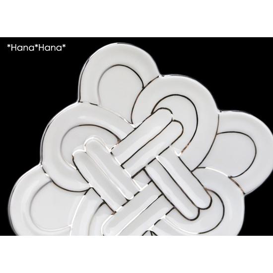 吉祥結び 小皿 (プラチナ線) 10cm 有田焼 田清窯 // 和食器 食器 皿 取