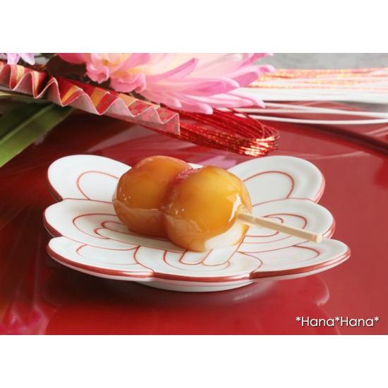吉祥結び 小皿 (赤線) 10cm 有田焼 田清窯 // 和食器 食器 皿 取皿