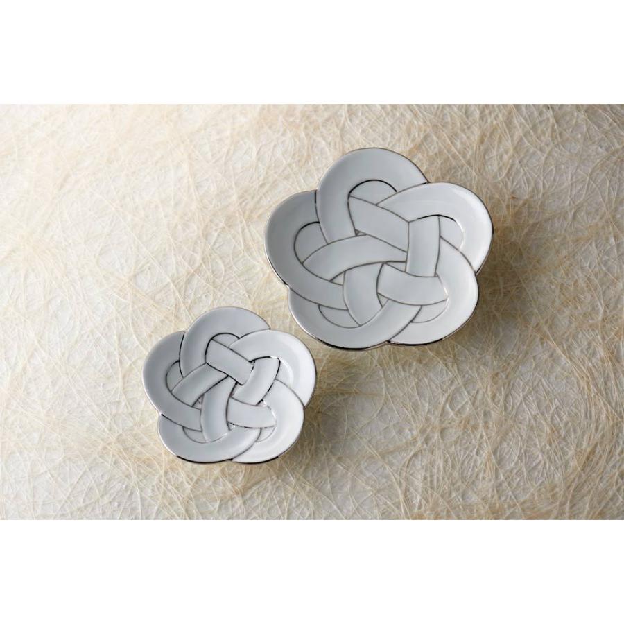 梅結び 小皿 (プラチナ線) 11cm 有田焼 田清窯 // 和食器 食器 取皿