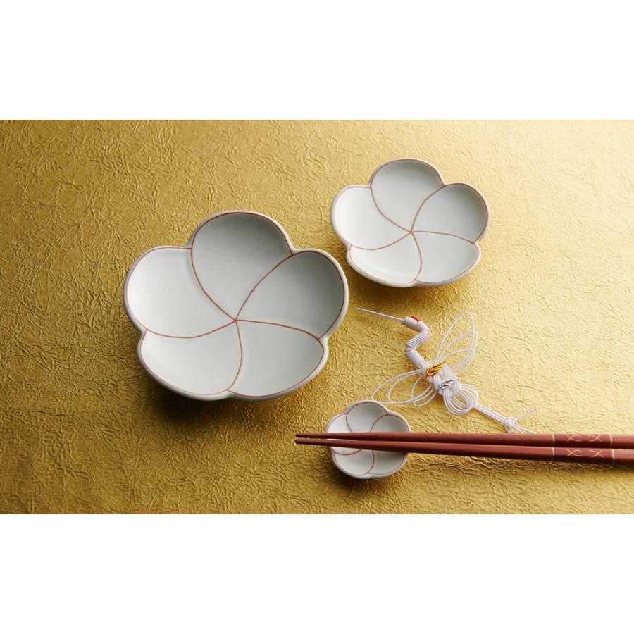 梅型錦金 小皿 12cm パールホワイト 有田焼 幸楽窯 // 和食器 食器 皿
