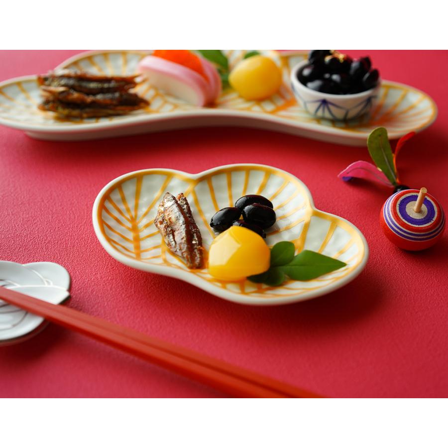 錦金松葉型 銘々皿 13.3cm 幸楽窯 有田焼 // 和食器 食器 陶磁器 小皿