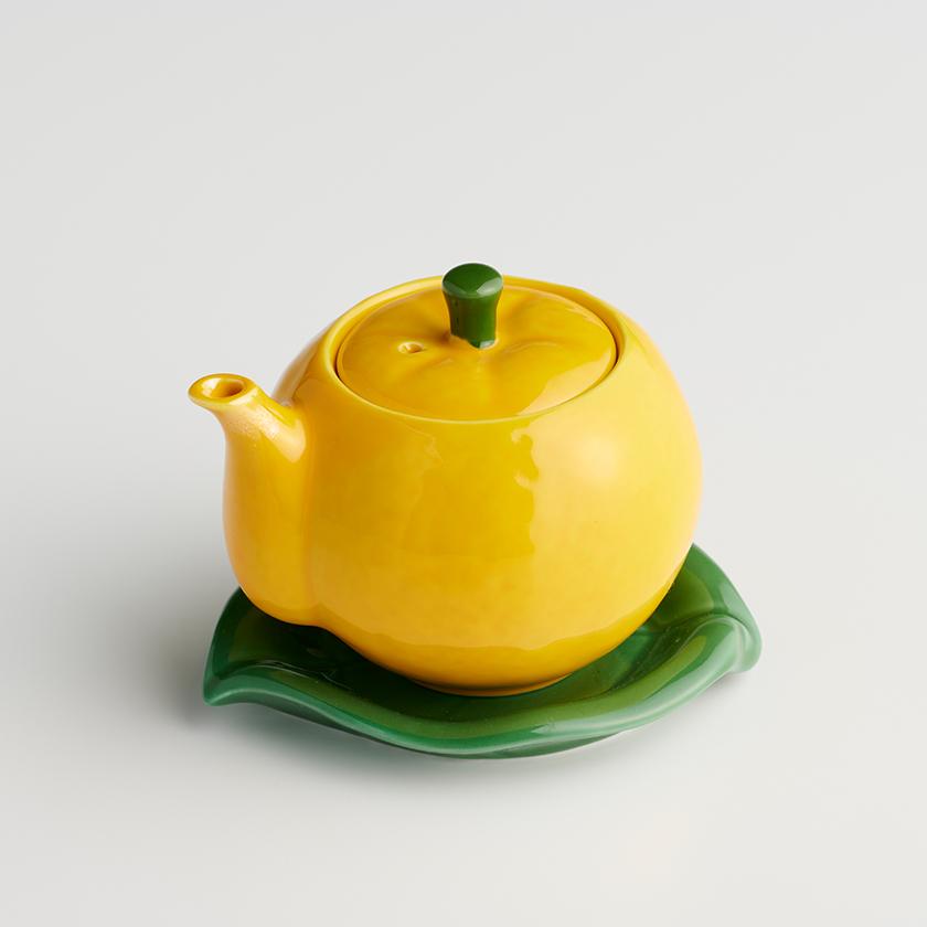 柚子 台付汁次（葉っぱ受け皿付き）有田陶芸 有田焼 // 和食器 食器