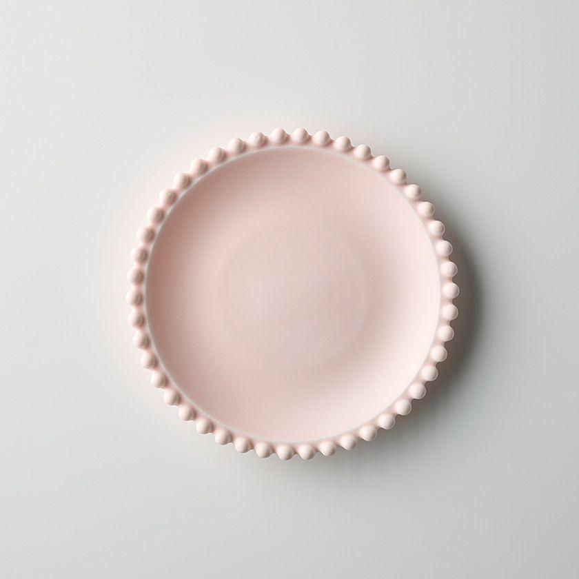 ティアラ プレート 16.5cm マットピンク ベビーカラー 食器 おしゃれ