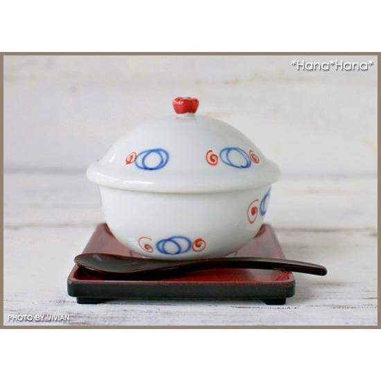 青磁 柿文様 蓋付き小鉢 5客セット 和食器 お茶碗 湯呑み 小鉢 蓋物　 煮物椀 デザート碗 料理屋仕様 来客用 食卓小物　 251107-1Y　 和食器 食器 美濃焼 ちゃわんむし 蓋付き 小鉢 ボウル かわいい