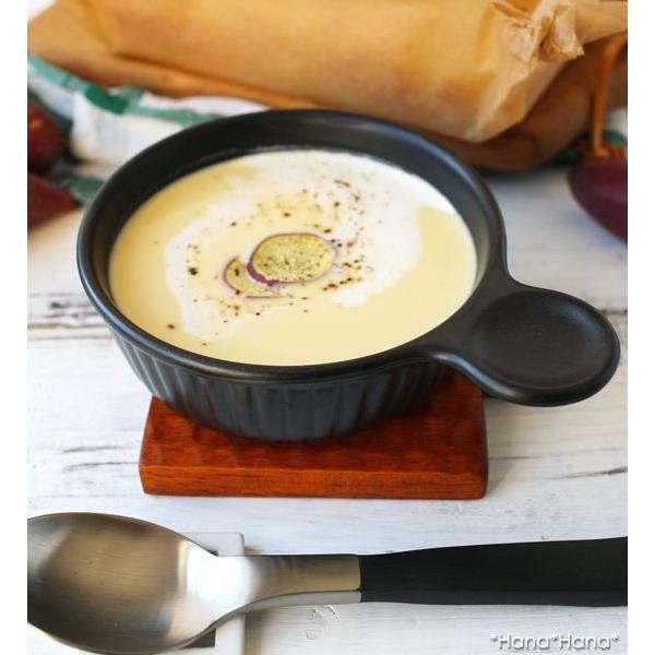 ブラックセラミック 片手スープボウル 直径12cm 日本製 耐熱容器