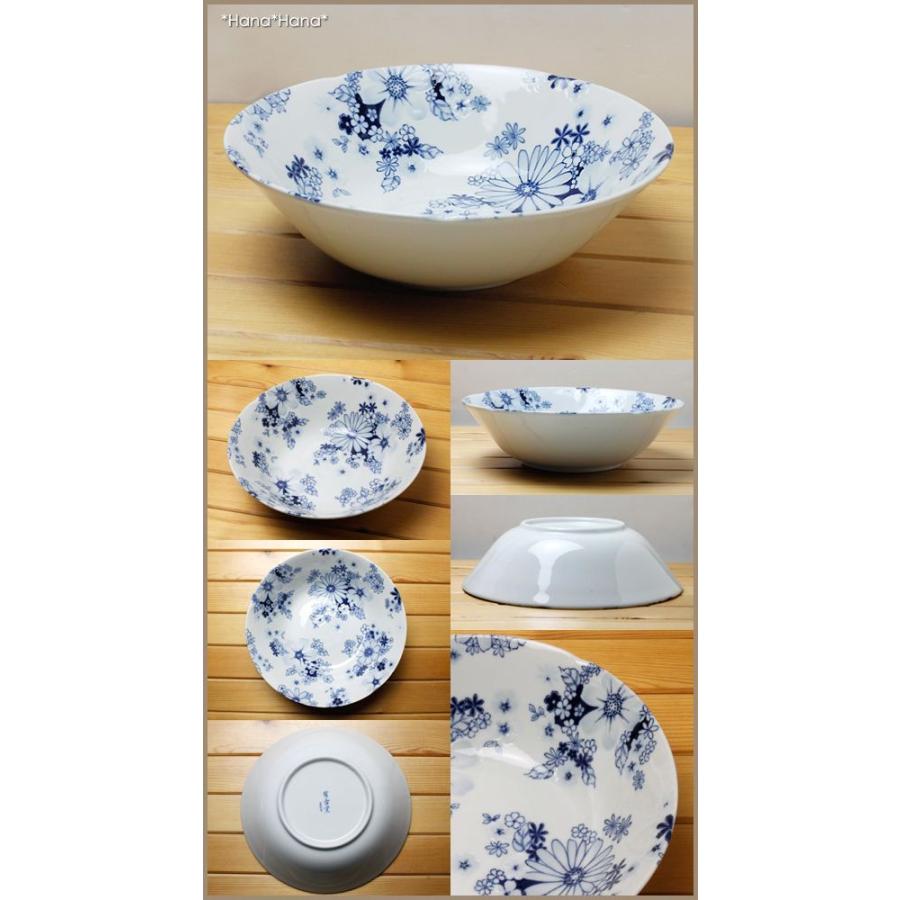 食器 美濃焼 鉢 盛鉢 21cm ボウル 深鉢 麺鉢 煮物鉢 シチューボウル 花