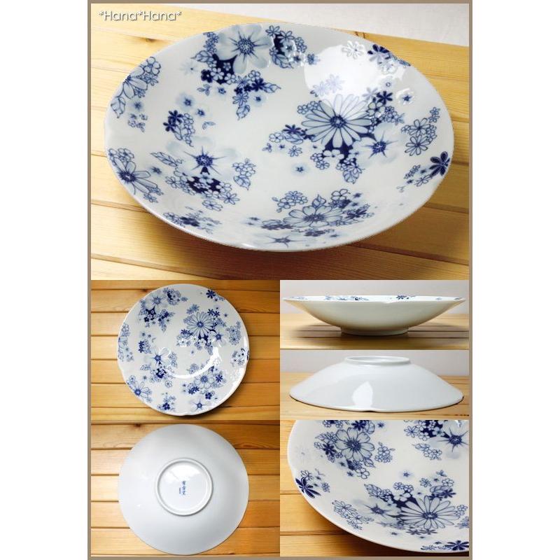 色鮮やかな花模様の陶器大皿 輪花皿 大 全3色 | 光泉窯 -kosengama-