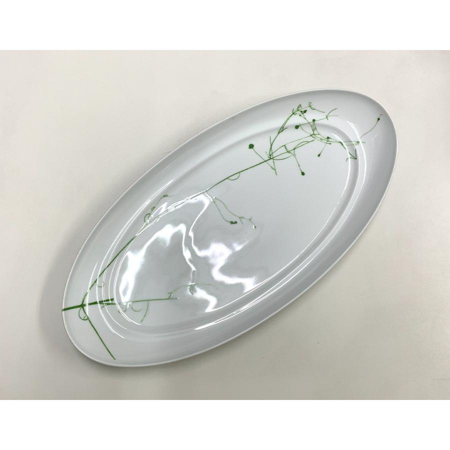 大特価品／ ボタニカルポエム オーバルプラター 40cm ポルトガル 磁器