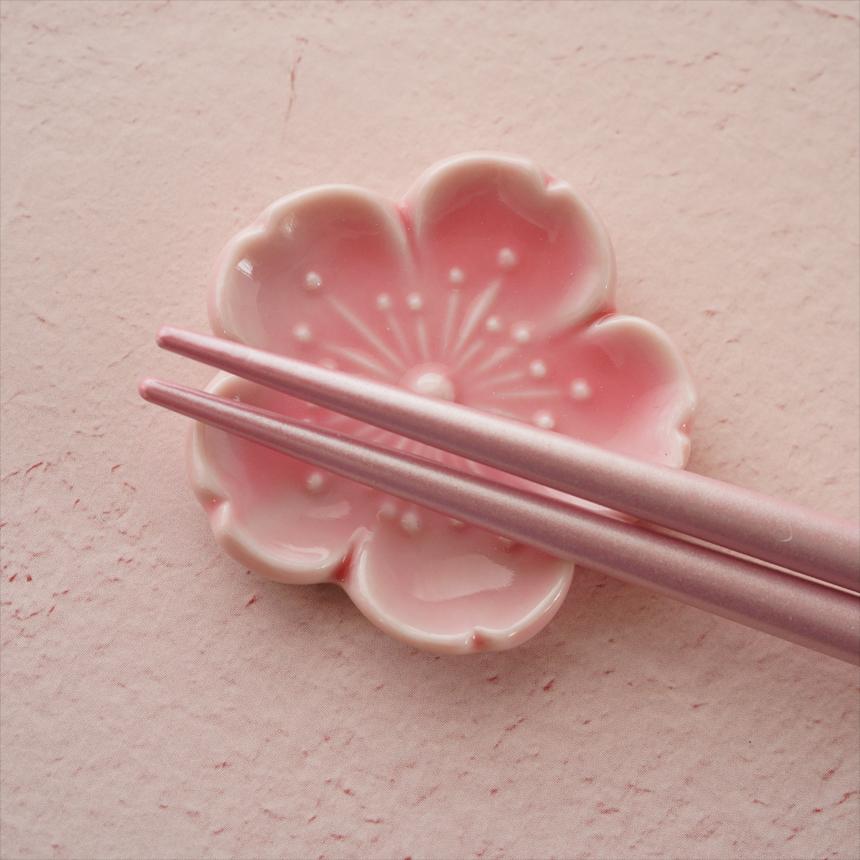箸置き はしおき レスト 美濃焼 さくら 花型 おもてなし お正月 お祝い