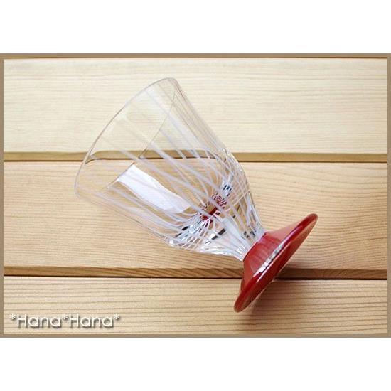 在庫限り／ ガラス食器 高台グラス 食前酒杯 ぐいのみ おちょこ 白線