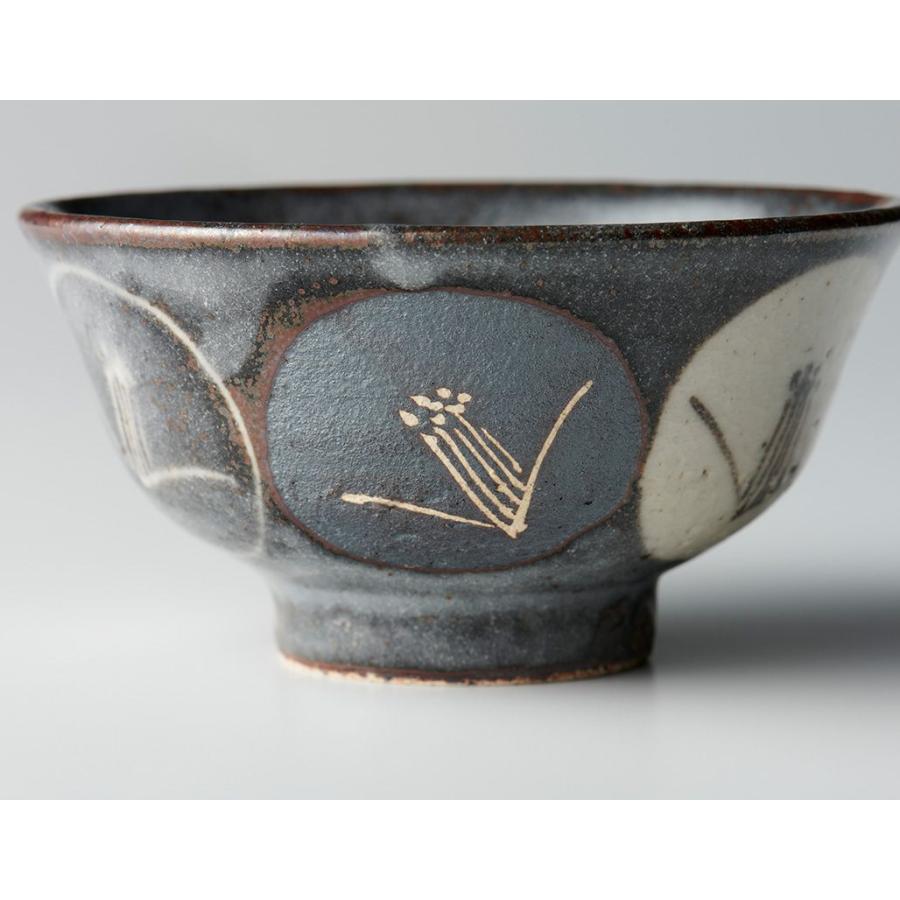 蔵珍窯（ぞうほうがま） 鼠志野椿 茶碗（中）(お取り寄せ品)// 美濃焼