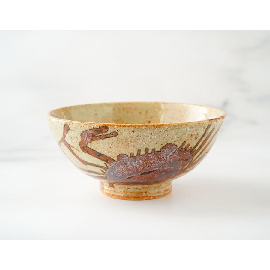 茶碗　カニ模様 蔵珍窯（ぞうほうがま） 蟹文 茶碗（中）(お取り寄せ品)// 美濃焼 窯元