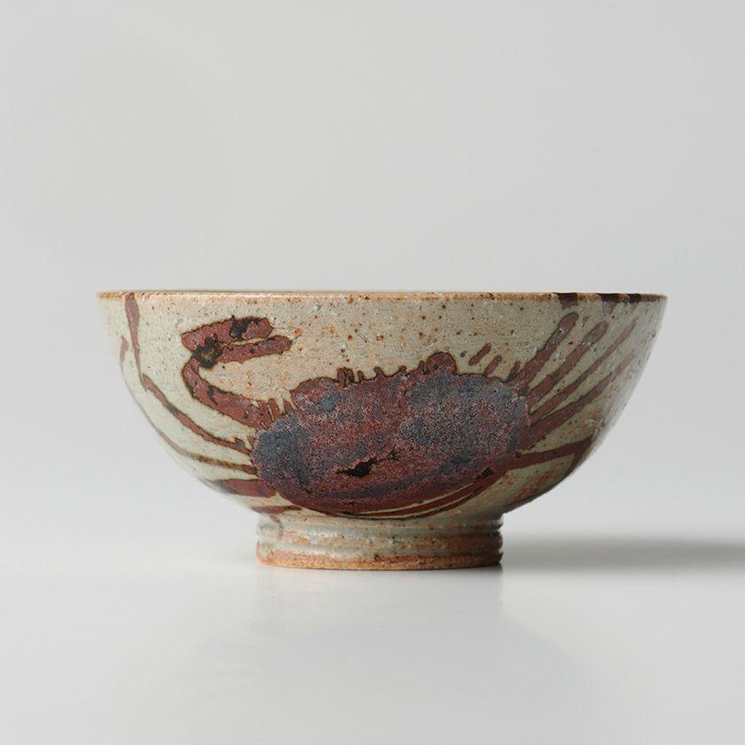 蔵珍窯（ぞうほうがま） 蟹文 茶碗（中）(お取り寄せ品)// 美濃焼 窯元